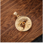 ncient Egyptian Eye of Protection｜gold Horus Pendant with Tiger Eye